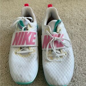 Nike White and Pink Athletic Shoes